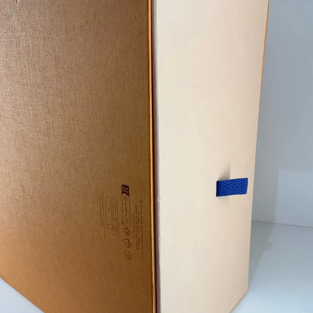 Pre Owned Louis Vuitton Sz 38 Black & Blue Monogram Padded Slide Sandals w/ Box. - Picture 8 of 10